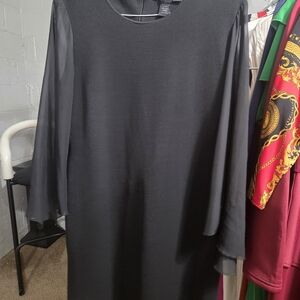 Ashley Stewart Classic Black Long Sleeve Dress